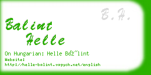 balint helle business card